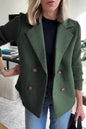 Women's Spring Fashion Temperament Wool Stitching Woolen Coats