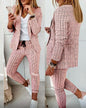Women's Comfortable Innovative Pretty Plaid Casual Suits