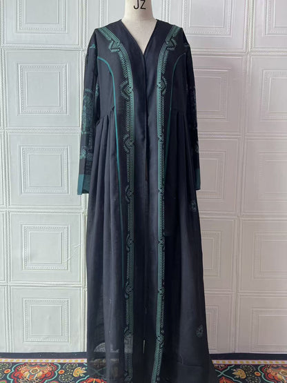 Women's Summer Loose Multicolor Long Dress Outside Coats