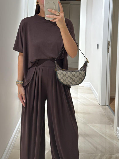 Women's Draping Professional Casual Solid Color Loose Pants