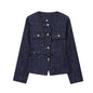 Women's Casual Round Neck Classic Style Woolen Coats