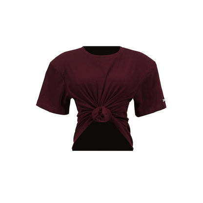 Women's Summer Fashion Round Neck Solid Color Minimalist Blouses