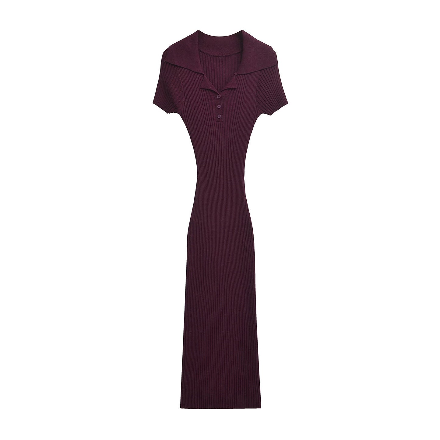 Women's Homemade Classic Rib Knitted Long Dress Dresses