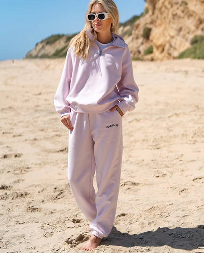 Casual Fashion Thickening Embroidery Long-sleeved Trousers Suits