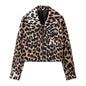 Women's American Printed Fashionable Loose Lamb Fur Coats
