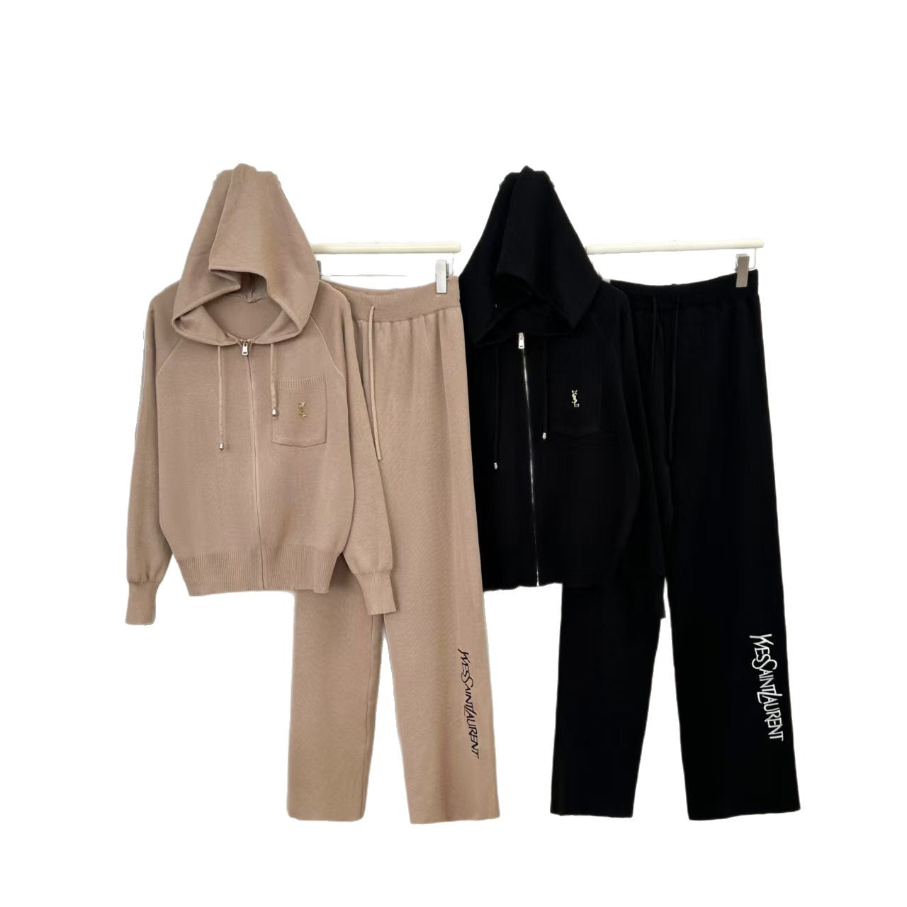 Women's Casual Fashion Zipper Elastic Wide Leg Suits