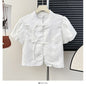Women's Style Stand Collar Puff Sleeve Shirt Design Dresses