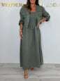 Women's Casual Long Dress Suspender Set Cardigans