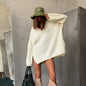 Women's Super Loose Zip High Neck Split Sweaters