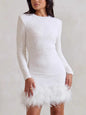 Women's Sexy Dress Long Sleeve Pure Color Dresses