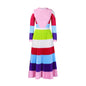Autumn Pleated Print Contrast Color Long Sleeve Fashion Suits