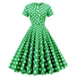 Women's Collar Polka Dot Elegant Picnic Swing Dresses