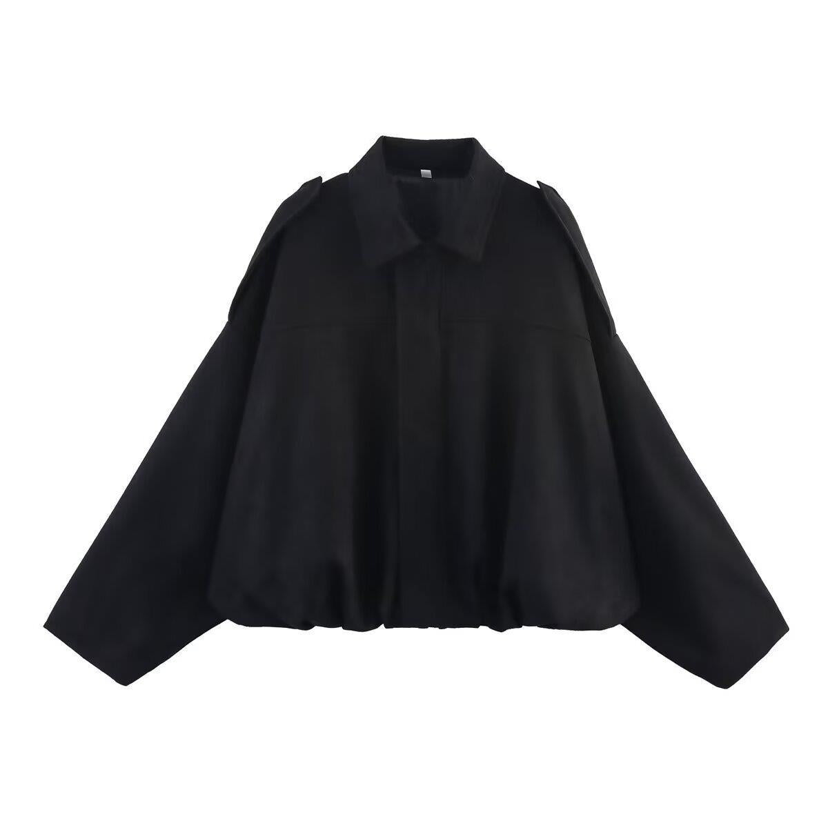 Women's Lapel Color Casual Suede Pilot Texture Jackets