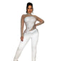 Women's Fashion Wear Pure Color Mesh Rhinestone Suits