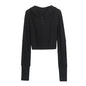 Women's Autumn Hot Solid Color Hooded Block Blouses