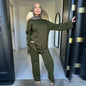 Pretty Turkey Solid Color Loose Two-piece Suits