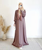Women's Spring Muslim Wear Soft Fashion Satin Dresses