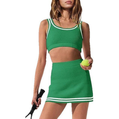 Women's Waffle Tennis Sports Outdoor Knitting Suits