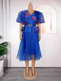 Puff Sleeve Elegant Dress African Printed Dresses