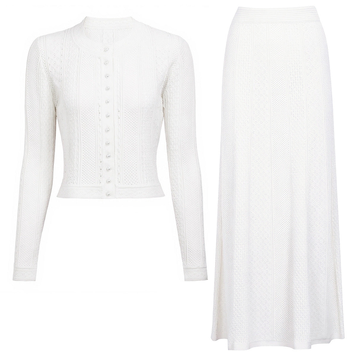 High Quality Long Sleeve Lady Knitted Suits
