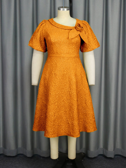Sleeve High Waist Dress Party Commuter Dresses