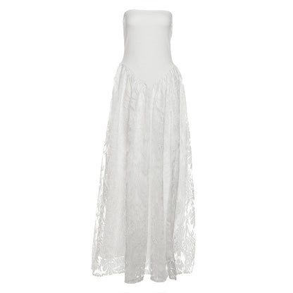 Women's Color High Fork Waist Temperament Slimming Dresses