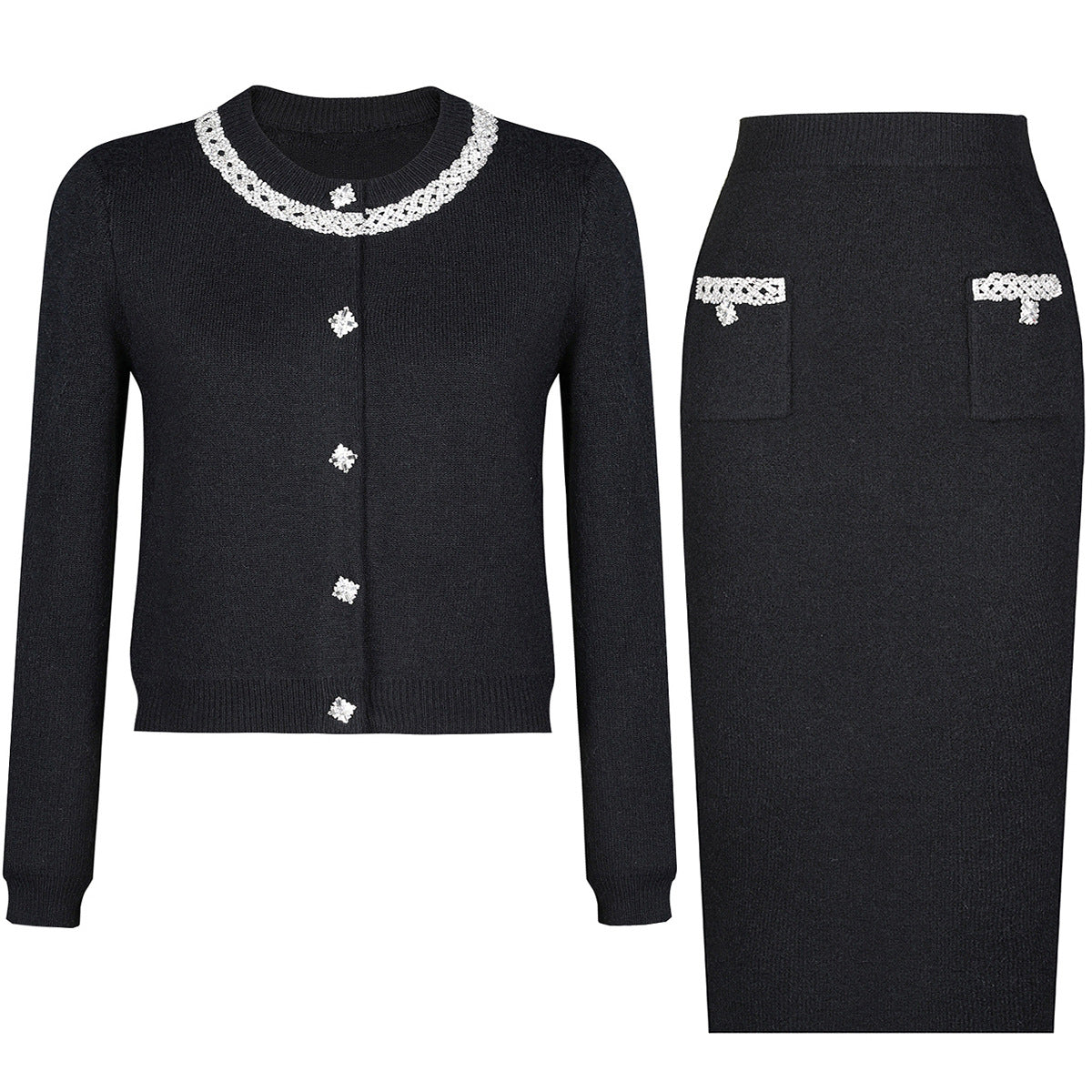 Cool Wool Knitted Cashmere Classic Style Suits