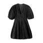 Women's Summer White Embroidery Puff Sleeves Mini Dresses