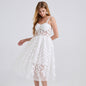 Women's Romantic Three-dimensional Flower Bandeau Sling Dress Dresses