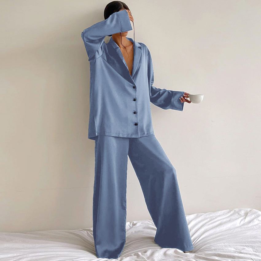 Women's Silk Comfort Breathable Two-piece Set French Suits