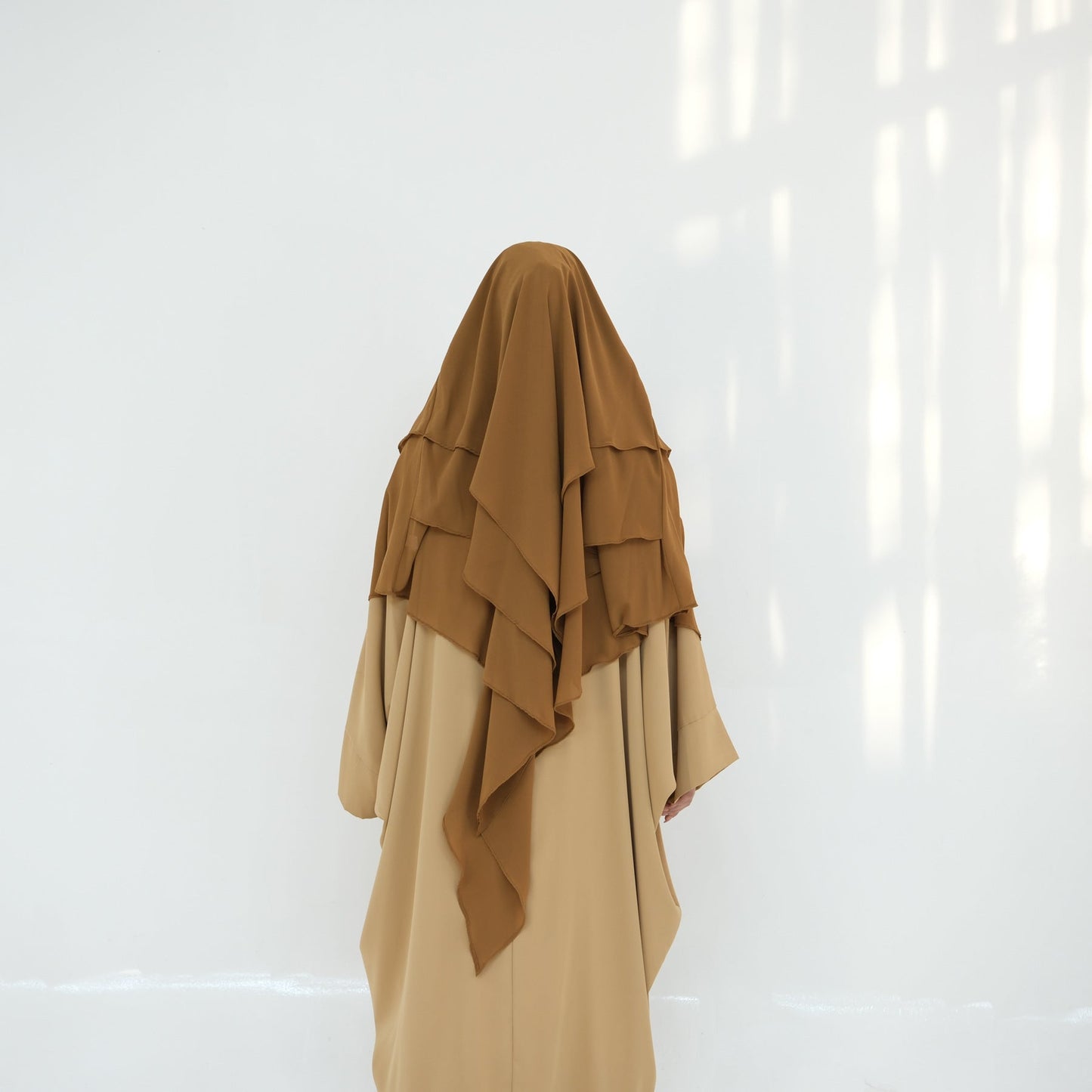 Ruffled Big Swing Headscarf Solid Color Dresses
