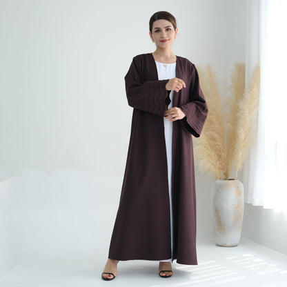 Dress Solid Color Exquisite Embroidered Robe Dresses