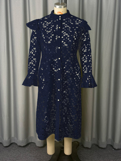 Lace Dress Half Turtleneck Inner Suspender Fashion Temperament Cardigans