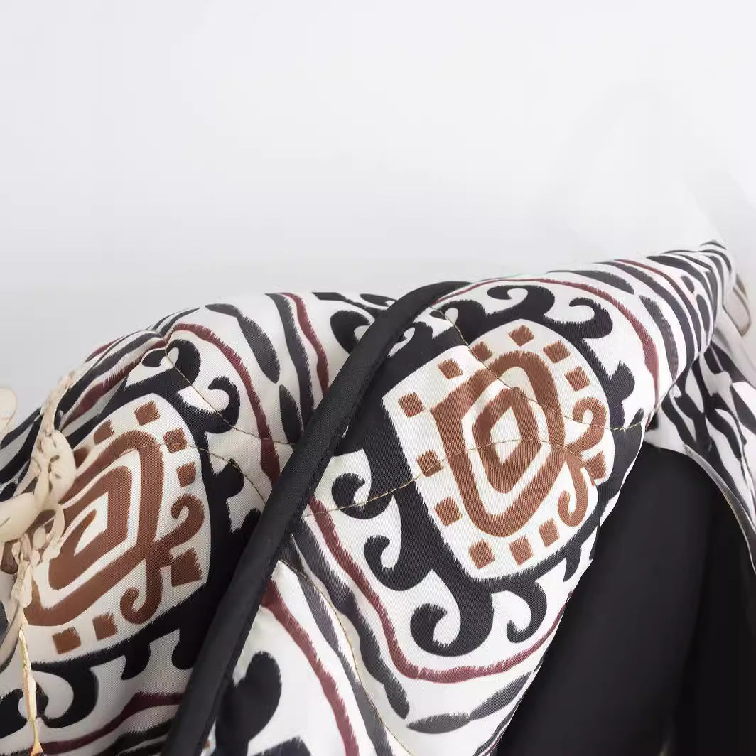 Fake Two Pieces Contrast Color Small Coats