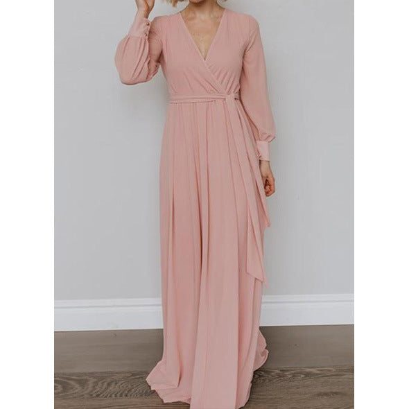 Women's Autumn Dress Long Elegant Multicolor Dresses