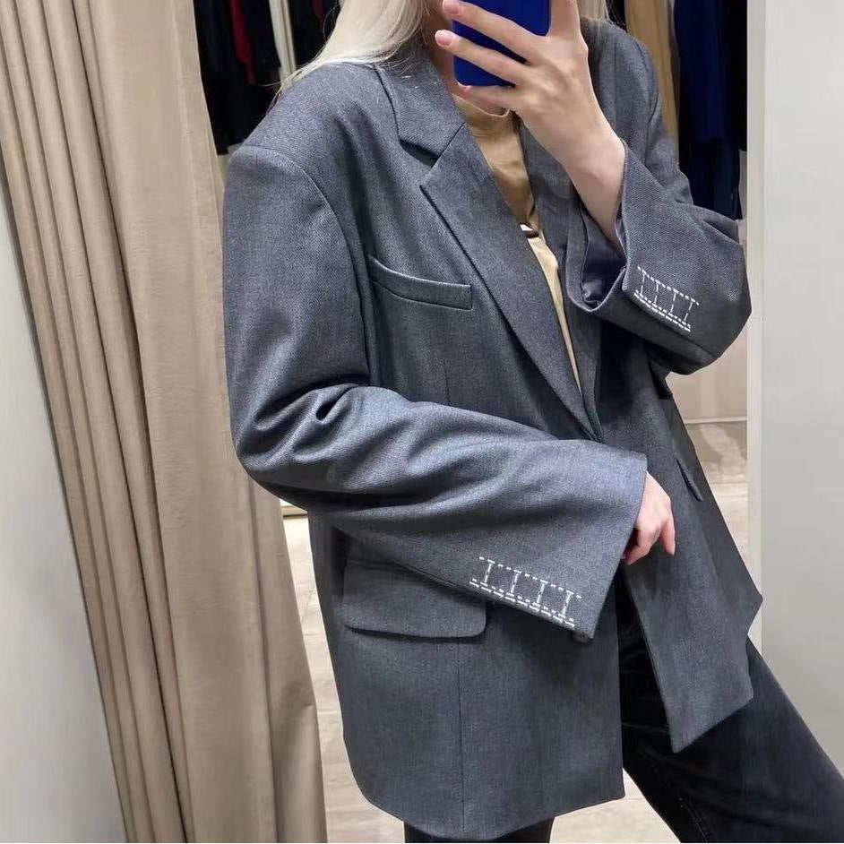 Women's Spring Korean Style Loose Temperament Slimming Straight Suits
