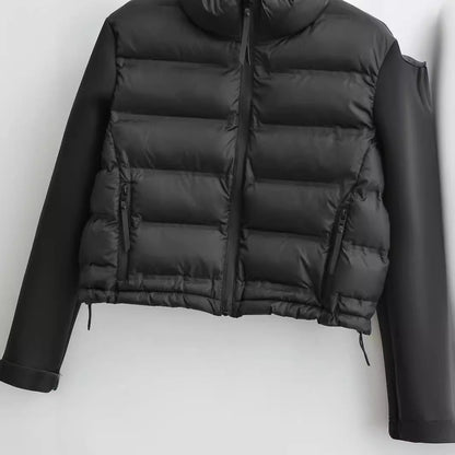 Women's Cool French Fashion Stitching Cotton Coats