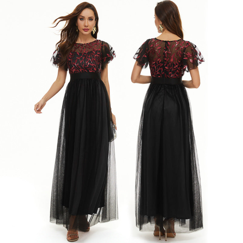 Sleeve Round Neck Pettiskirt High Waist Wedding Dresses