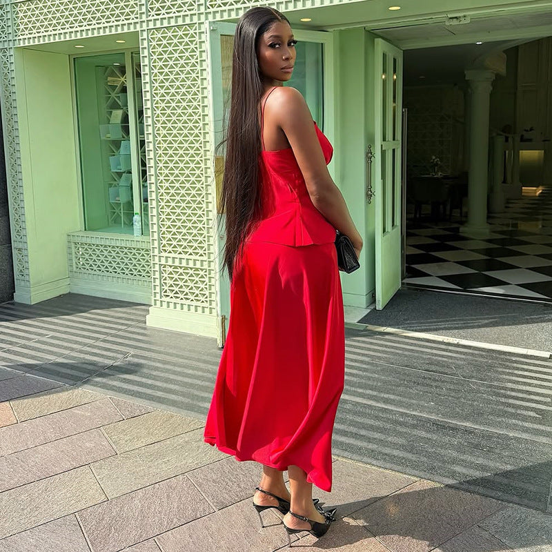 Women's Summer Fashion Sexy Sling High Waist Suits