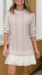 Women's Woolen Solid Color Stitching Casual Sweaters