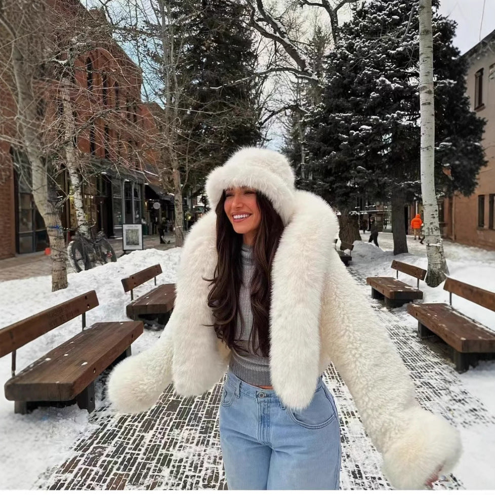 Women's Fur Environmental Protection Imitation Fox Type Coats