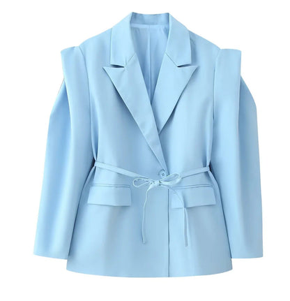 Women's Comfortable Temperament Commute Padded Shoulder Coats