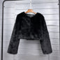 Women's Imitation Tuscan Fur Korean Style Solid Coats