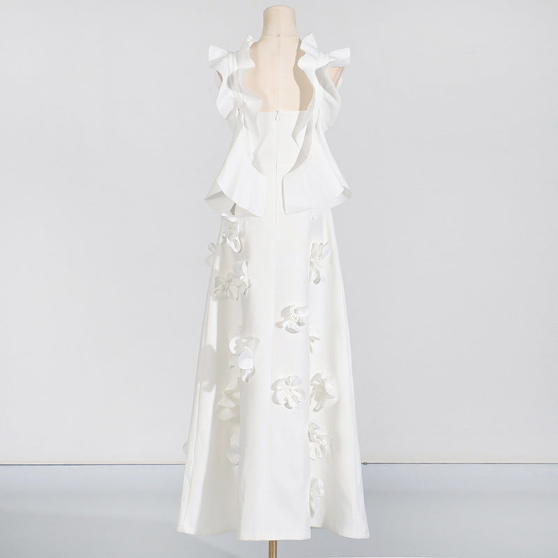 Women's Dress Summer High-grade Stitching Flower Strap Dresses