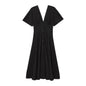 Women's Fashionable Temperament Button Decoration Midi Long Skirts