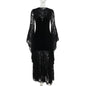 Women's Autumn Elegant Batwing Sleeve Lace Stitching Dresses