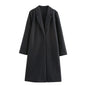 Women's Temperament Wild Button Decoration Soft Overcoat Coats