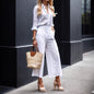 Women's Summer Fashion Minimalist Long Sleeve Loose Suits