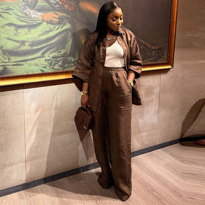 Women's African Shirt Summer Casual Western Style Suits