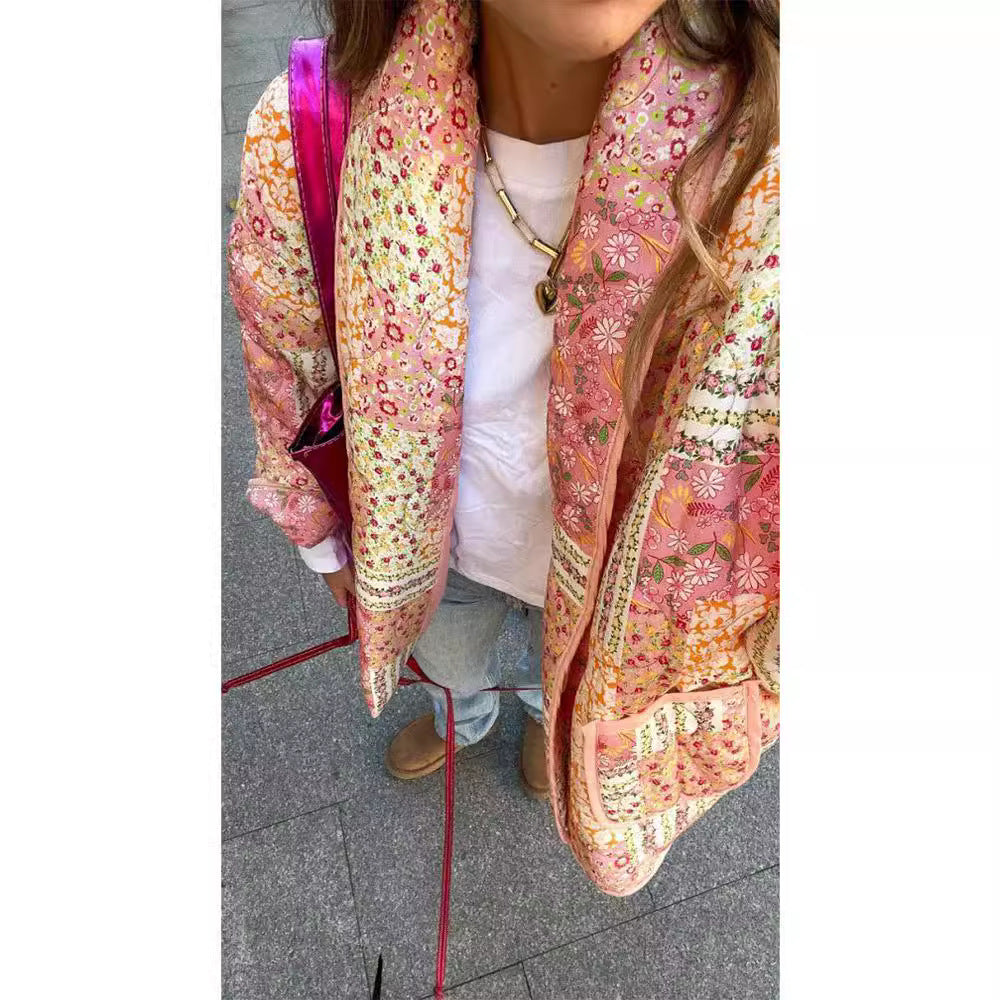 Women's Charming Street Fashion Casual Printed Coats